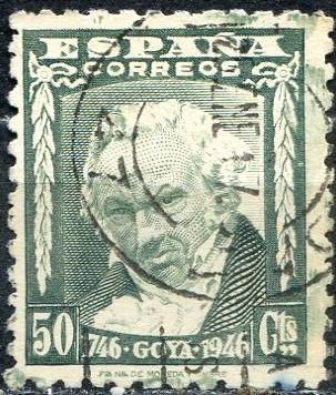 z vendido España 1946 1006 Sello º Francisco de Goya y Lucientes Retrato Timbre Espagne Spain Spagna Espana Spanje Spanien 